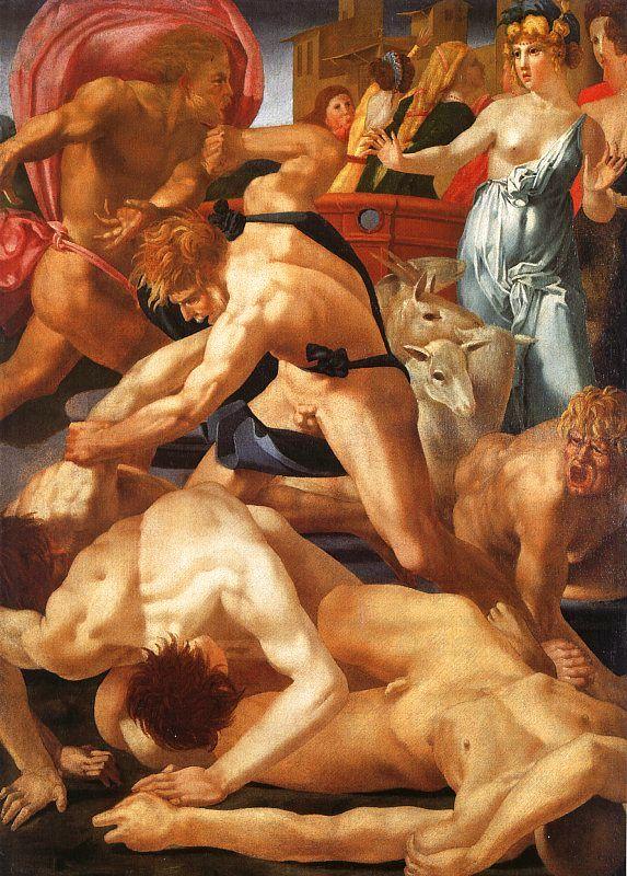 Rosso Fiorentino Moses Defending the Daughters of Jethro France oil painting art